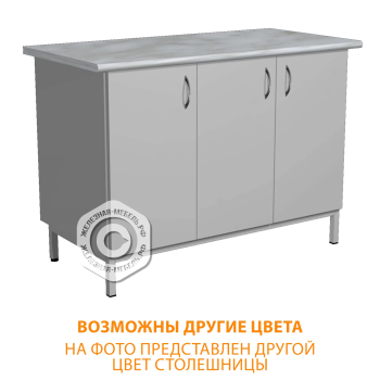 Стол-тумба СЛ-112 &laquo;Стандарт&raquo; (корпус металл серый, столешница постформинг серый, каркас серый)