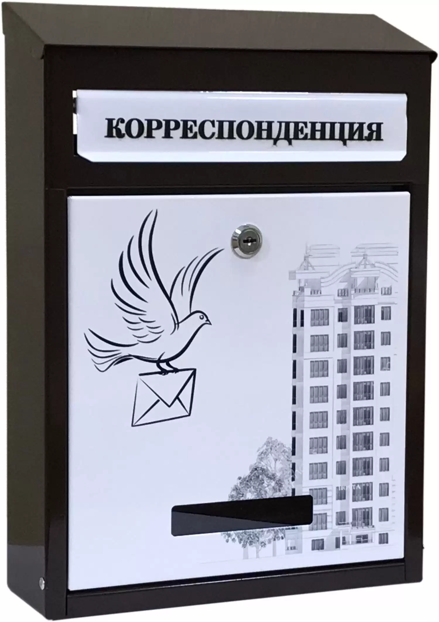 Почтовый ящик &laquo;Элит Дизайнерский&raquo; (коричневый голубь)