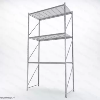Стеллаж СФМ 4000х2000х1000 (3 яруса с настилом) RAL