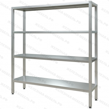 Стеллаж полочный СПЛп &laquo;Profi Inox&raquo; 1600х1500х400 (полка сплошная 4 шт.)