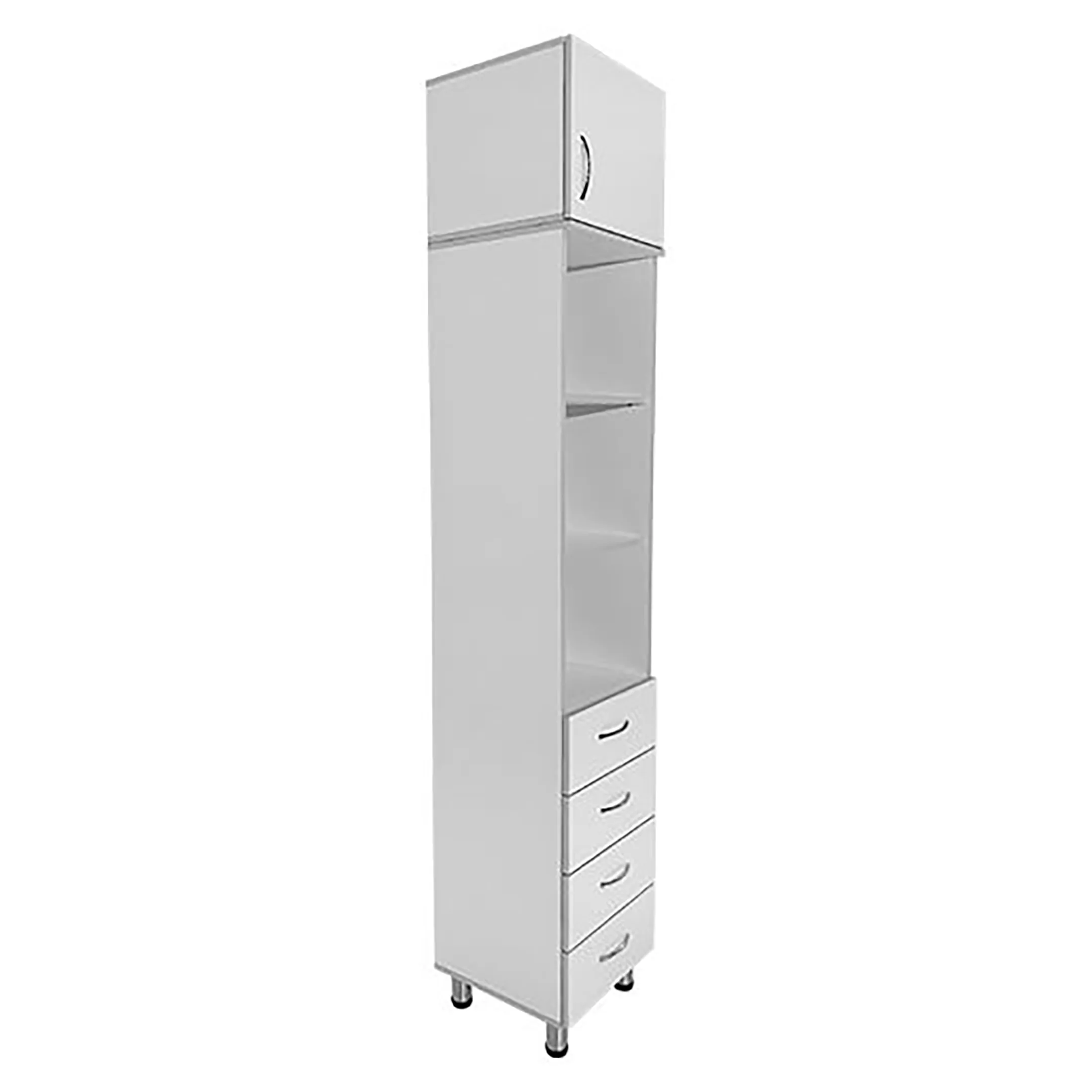 Шкаф медицинский СТР МД 103.04 + антресоль СТР МД 112.01 (белый)