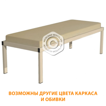 Банкетка трехместная БМ/1-3х (кожзам Эконом бежевый, каркас бежевый)