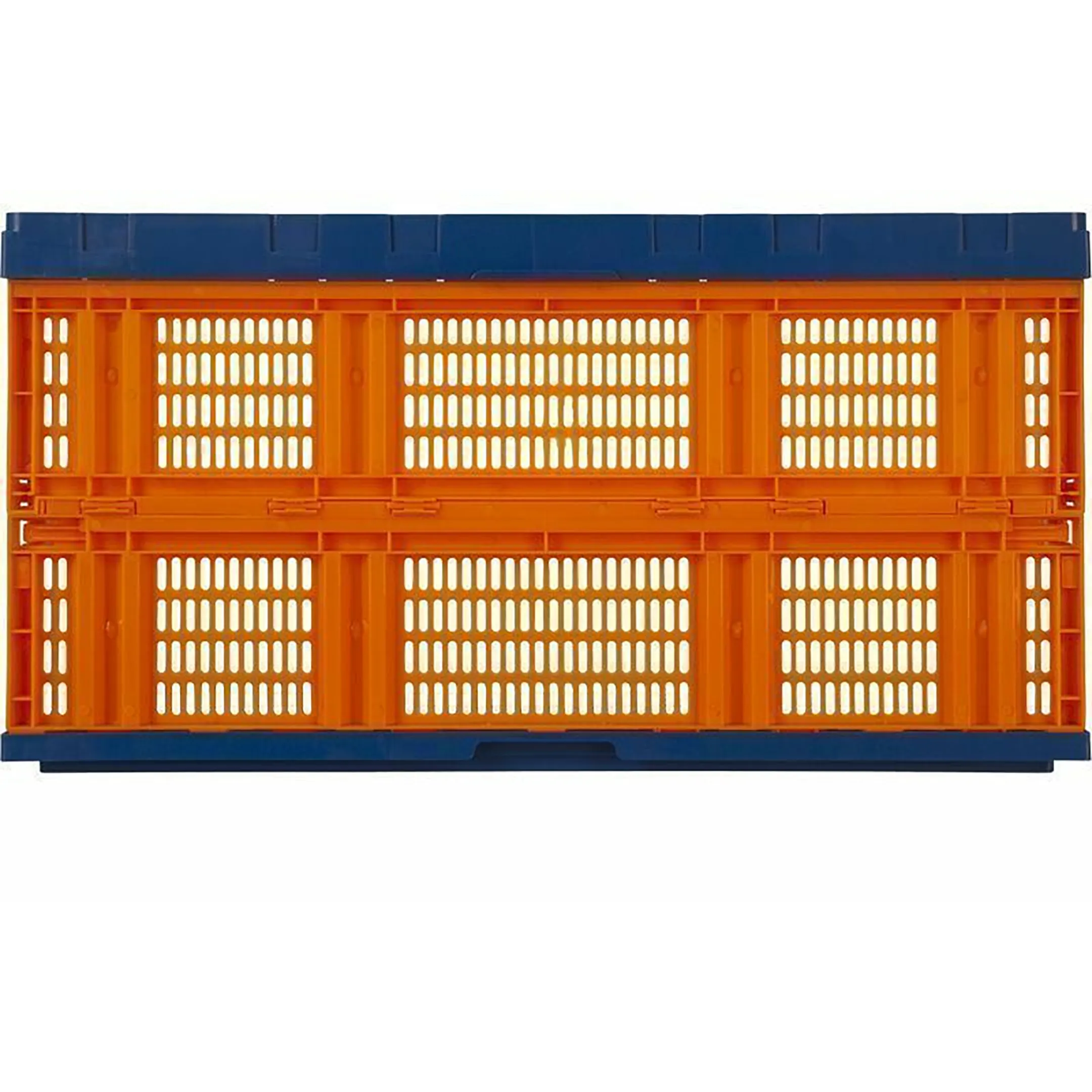 Ящик п/э 600х400х310 перфорированный, складной арт. 407, без крышки (Оранжевый)