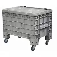 Big Box п/э 1017х636х793 на колёсах, с крышкой, на петлях