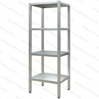 Стеллаж полочный СПЛп &laquo;Profi Inox&raquo; 1600х600х500 (полка перфорация 4 шт.)