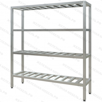 Стеллаж полочный СПЛп &laquo;Profi Inox&raquo; 1600х1500х400 (полка-решетка 4 шт.)