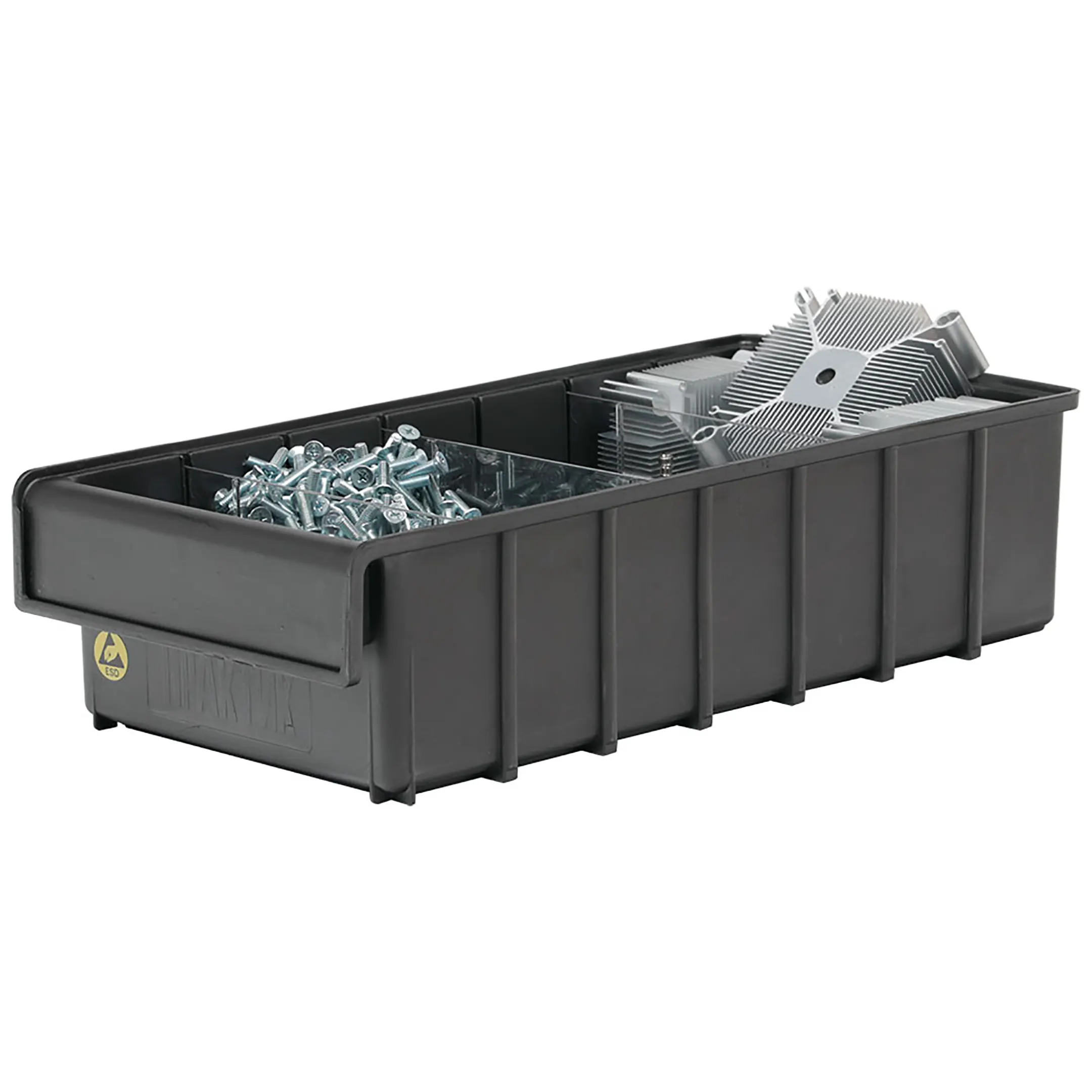 Ящик пластиковый Практик ESD 400x185x100 антистатический