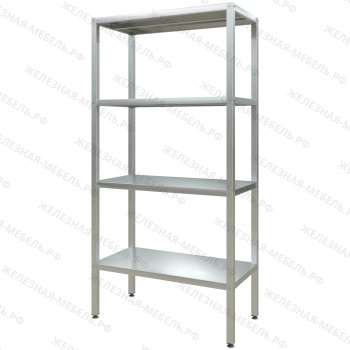 Стеллаж полочный СПЛп &laquo;Profi Inox&raquo; 2000х1000х500 (полка сплошная 4 шт.)