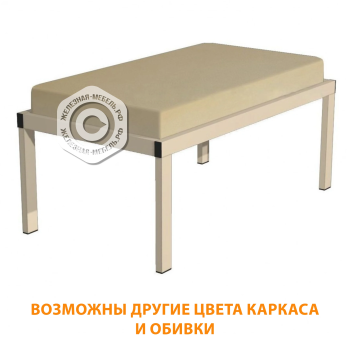 Банкетка двухместная БМ/1-2х (кожзам Эконом бежевый, каркас бежевый)