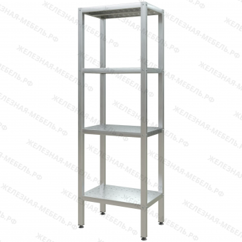 Стеллаж полочный СПЛп &laquo;Profi Inox&raquo; 1800х600х400 (полка перфорация 4 шт.)