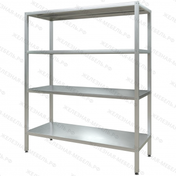 Стеллаж полочный СПЛп &laquo;Profi Inox&raquo; 1800х1500х600 (полка сплошная 4 шт.)
