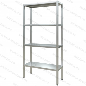 Стеллаж полочный СПЛп &laquo;Profi Inox&raquo; 2000х1000х400 (полка сплошная 4 шт.)