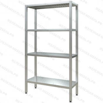 Стеллаж полочный СПЛп &laquo;Profi Inox&raquo; 1800х1000х400 (полка перфорация 4 шт.)