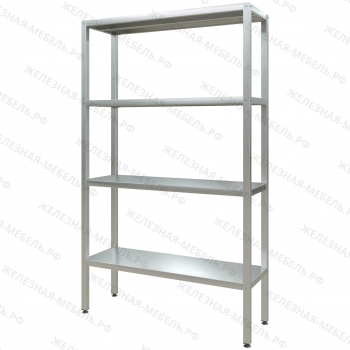 Стеллаж полочный СПЛп &laquo;Profi Inox&raquo; 2000х1200х400 (полка сплошная 4 шт.)