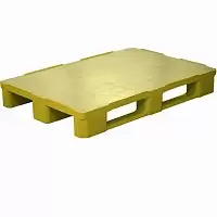 Паллет п/э 1200x800х160 сплошной, гигиенический, на 3-х полозьях