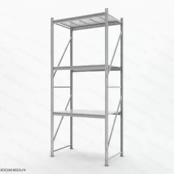 Стеллаж СФМ 3000х1250х800 (3 яруса с настилом) RAL