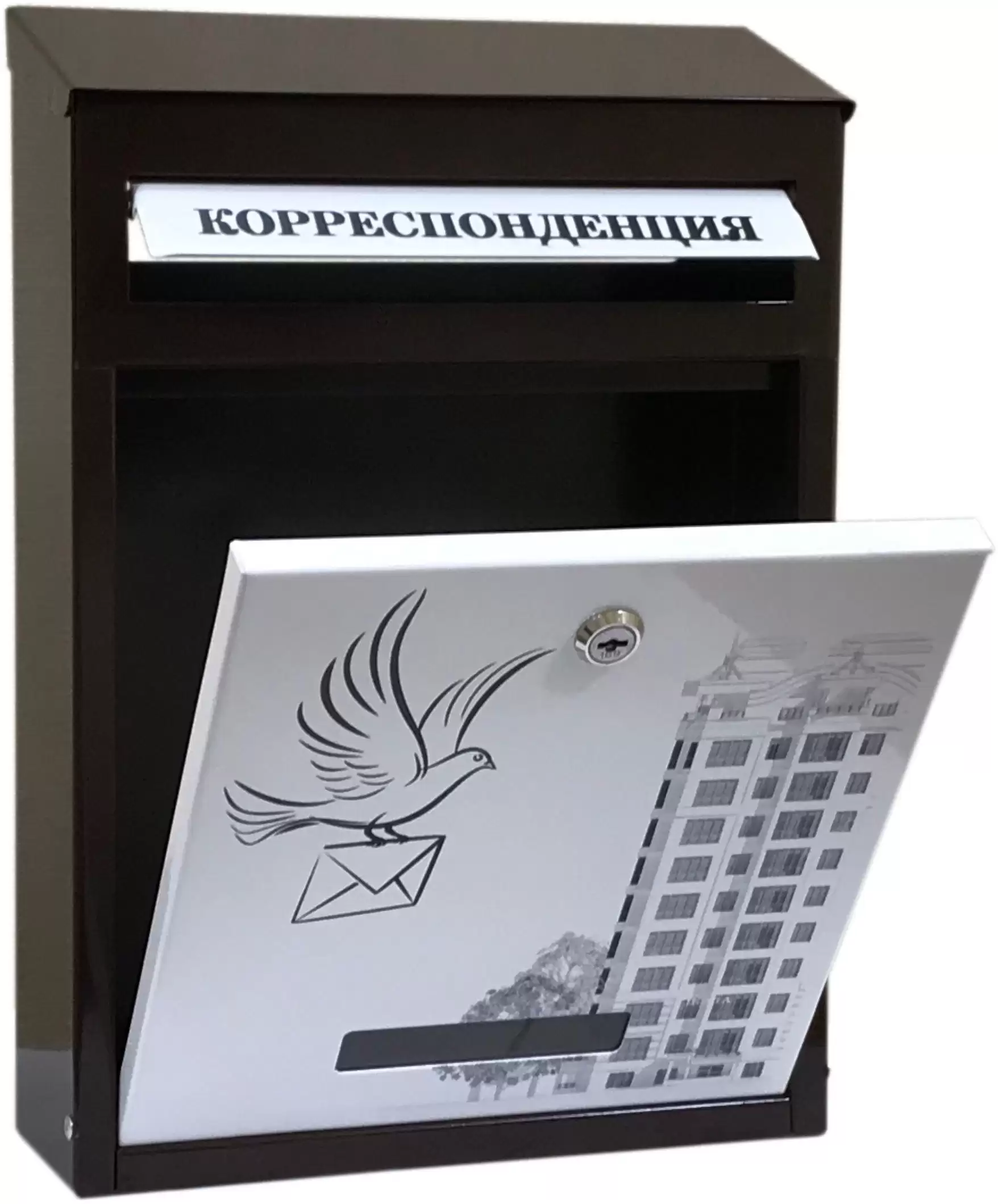 Почтовый ящик &laquo;Элит Дизайнерский&raquo; (коричневый голубь)