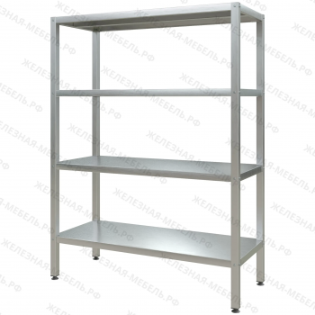 Стеллаж полочный СПЛп &laquo;Profi Inox&raquo; 1600х1200х500 (полка сплошная 4 шт.)
