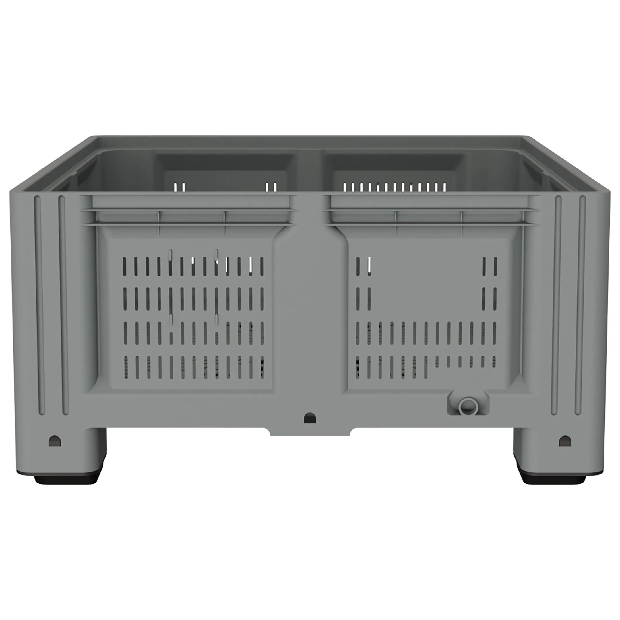 Пластиковый контейнер IBOX 1130x1130x580 (перфорир., на ножках) арт. 11.604S.92.РЕ.С10, без крышки