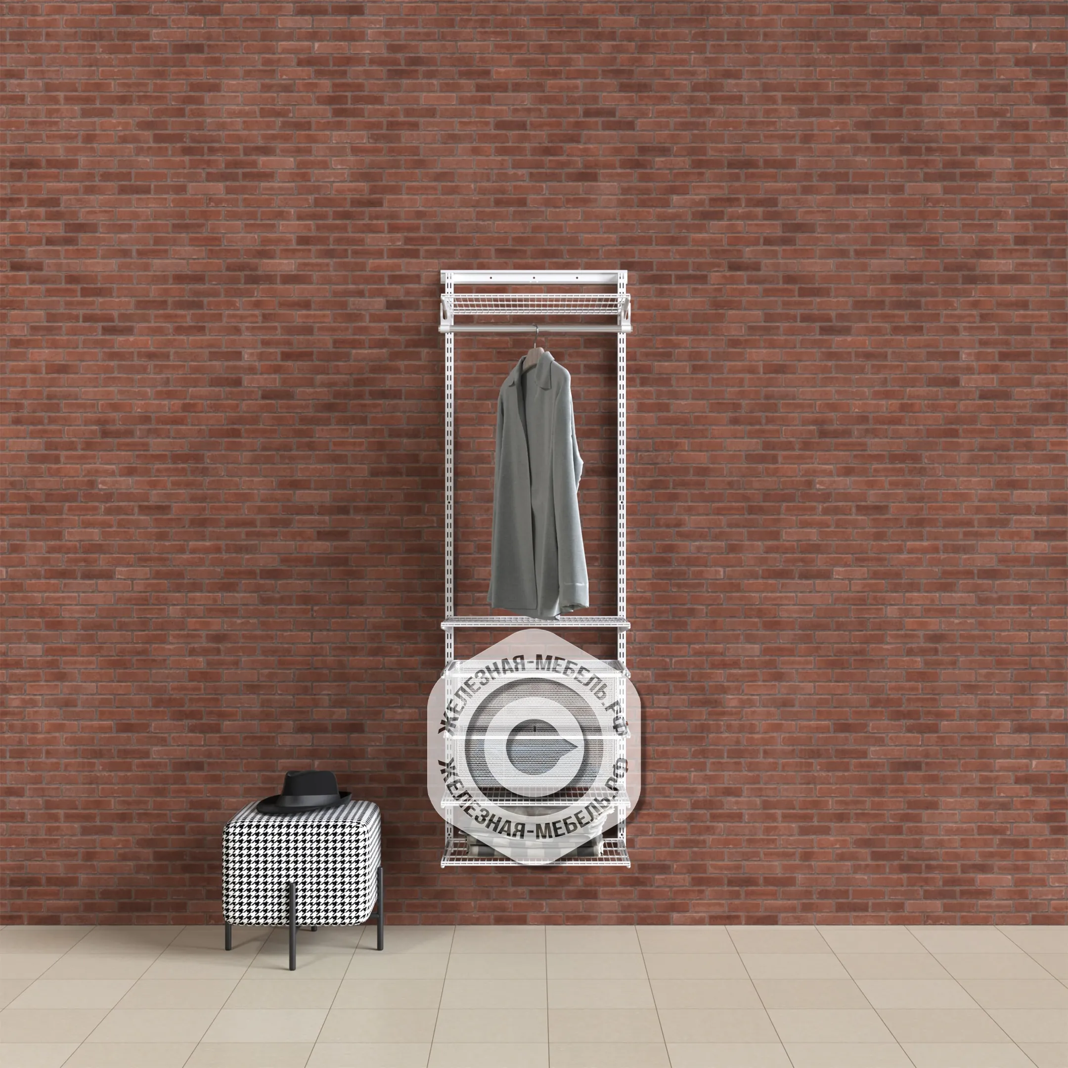 Гардеробная система ПРАКТИК Home Прихожая Medium 2 белая