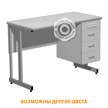 Стол для приборов СП-205 &laquo;Премиум&raquo; 1400 (столешница постформинг серый, ЛДСП серый, каркас серый)