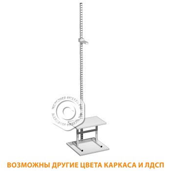 Ростомер для взрослых Р (каркас белый, ЛДСП белый)