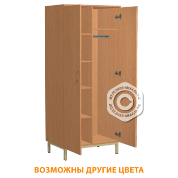 Шкаф для одежды ШГ-2 (ЛДСП бук, каркас бежевый)