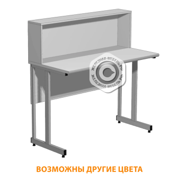 Стол для хим. исследований СХ-200 &laquo;Премиум&raquo; (столешница постформинг серый, ЛДСП серый, каркас серый)