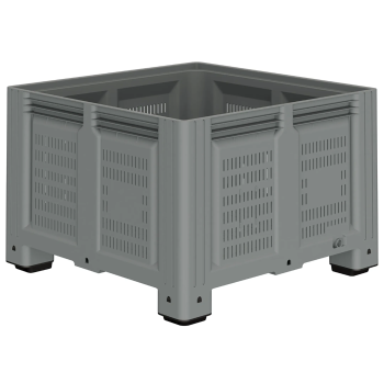 Пластиковый контейнер IBOX 1130x1130x760 (перфорир., на ножках) арт. 11.604B.92.РЕ.С10, без крышки
