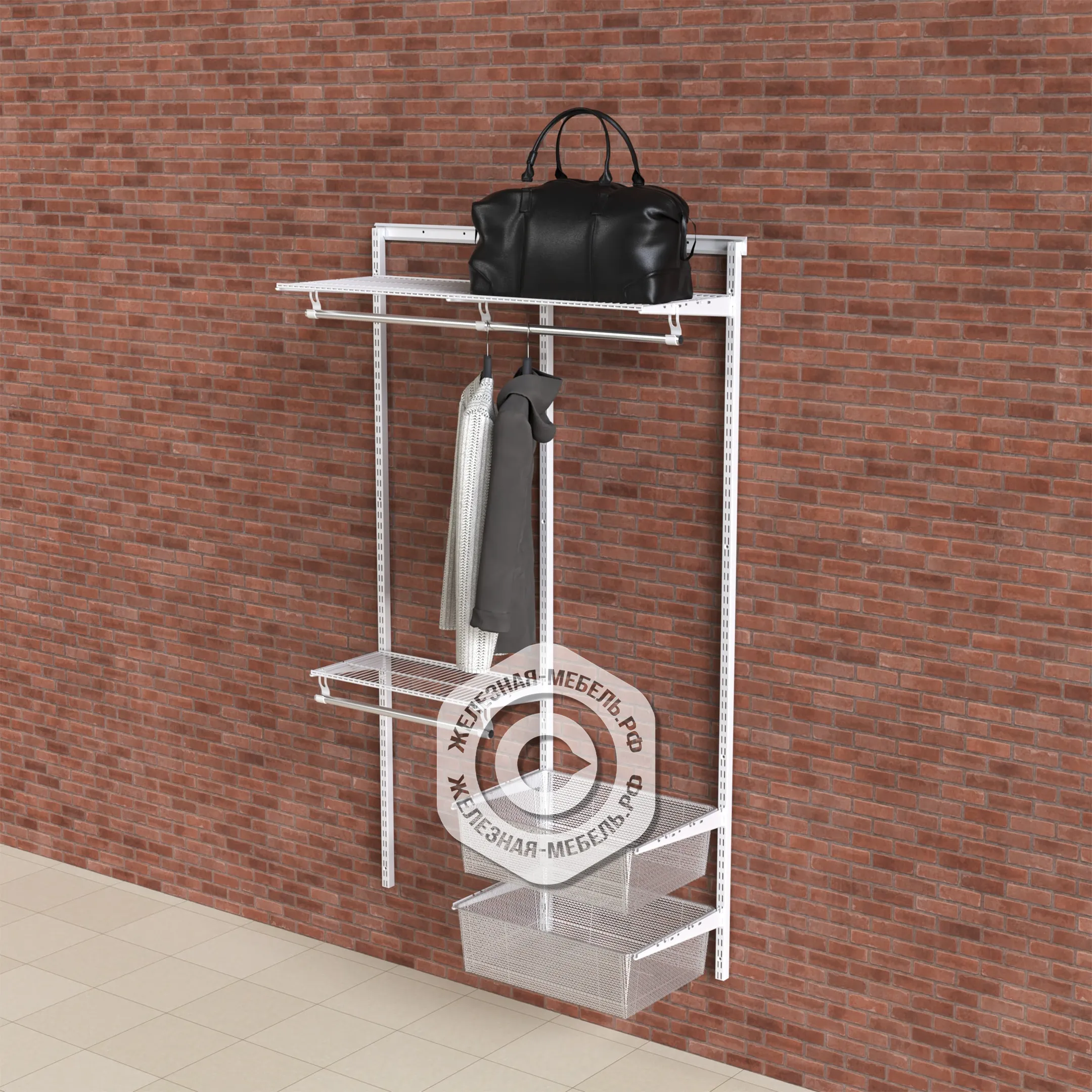 Гардеробная система ПРАКТИК Home Прихожая Medium 6 белая