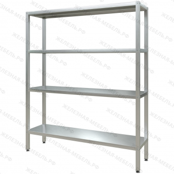 Стеллаж полочный СПЛп &laquo;Profi Inox&raquo; 1800х1500х400 (полка сплошная 4 шт.)