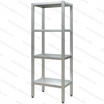 Стеллаж полочный СПЛп &laquo;Profi Inox&raquo; 1600х600х400 (полка перфорация 4 шт.)