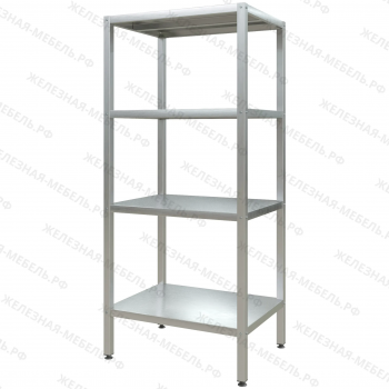 Стеллаж полочный СПЛп &laquo;Profi Inox&raquo; 1800х800х600 (полка сплошная 4 шт.)