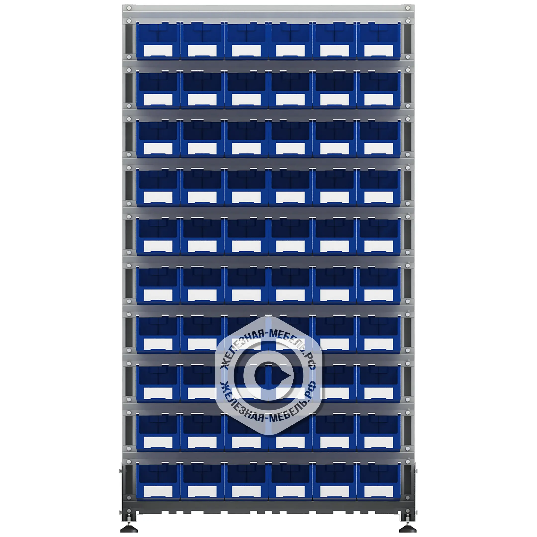 Стеллаж для пластиковых лотков SORTEX двухсторонний 1800x1000x800.02