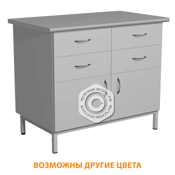 Тумба стационарная на металлокаркасе СЛ 11/2.2 (800х600х850) (постформинг, ЛДСП, каркас серый)