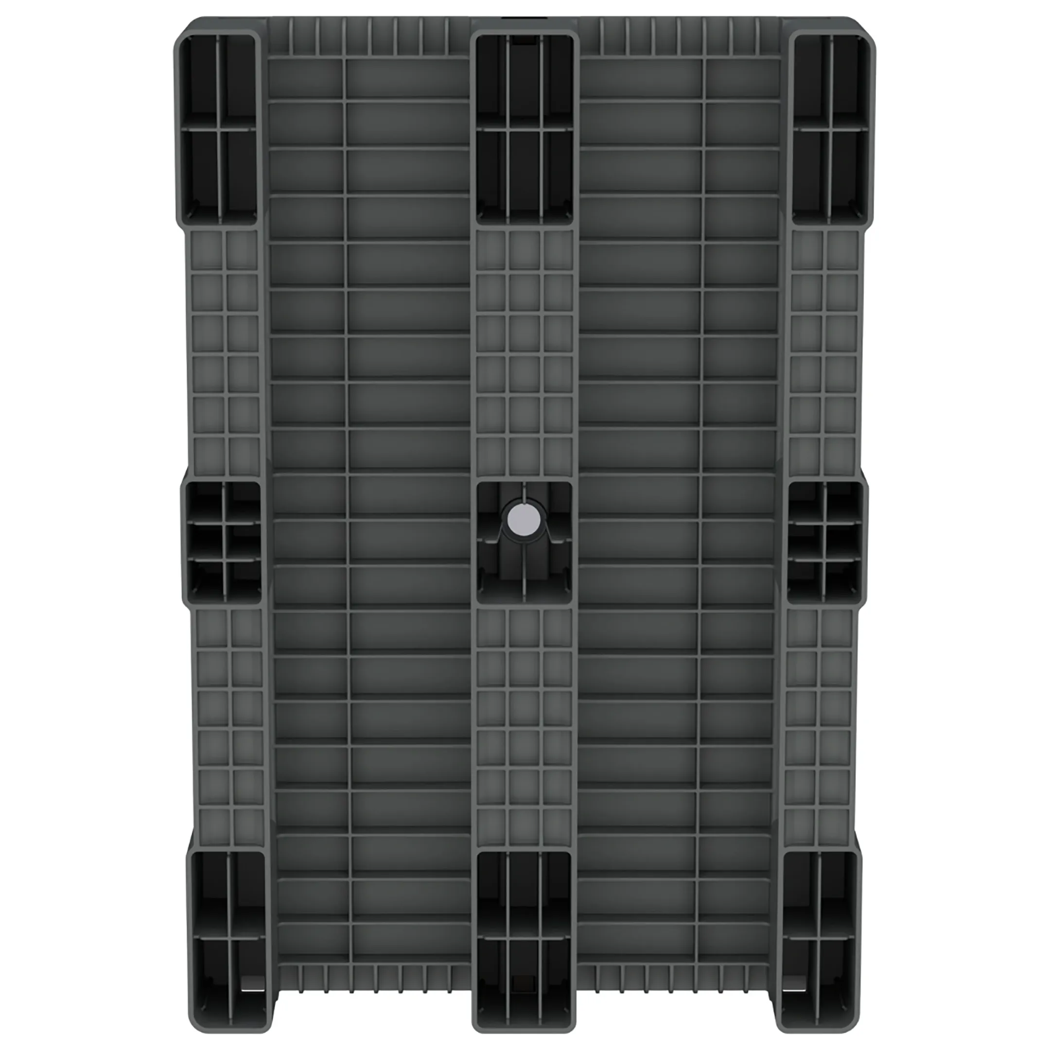 Стеллажный сплошной поддон на 3 полозьях усиленный 1 трубой 1200x800x150 арт. 02.117F.91.PEF.S.T106