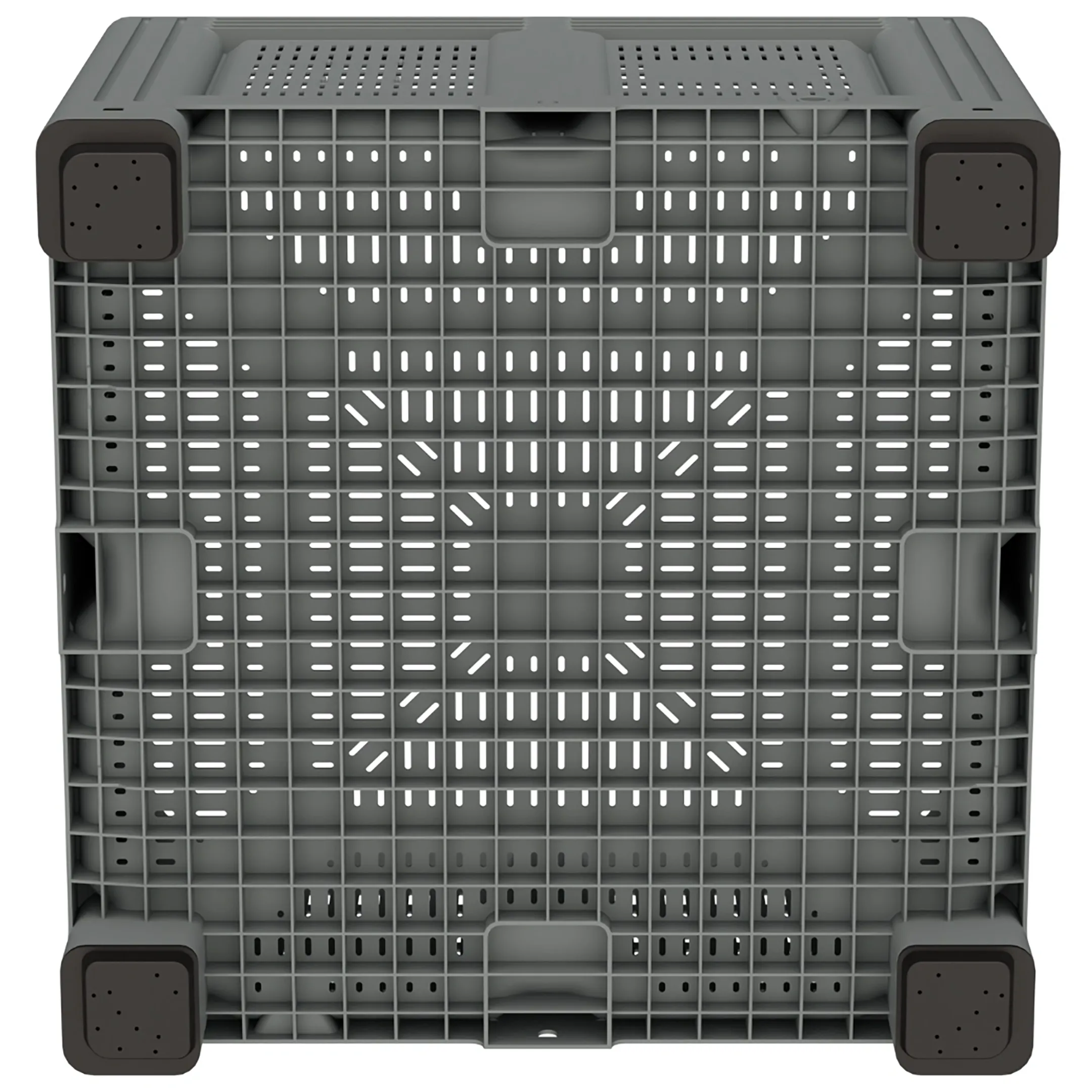 Пластиковый контейнер IBOX 1130x1130x760 (перфорир., на ножках) арт. 11.604B.92.РЕ.С10, без крышки