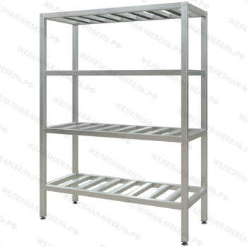 Стеллаж полочный СПЛп &laquo;Profi Inox&raquo; 1600х1200х500 (полка-решетка 4 шт.)
