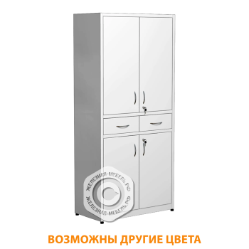 Шкаф металлический для медикаментов, с ящиками ШдМ-2 (белый)