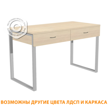 Стол для врача рабочий СрТ-2.1-01 (1400х600х850) (ЛДСП дуб молочный, каркас серый)