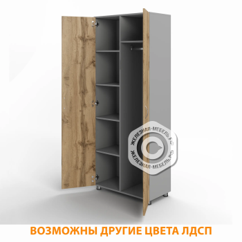 Шкаф для одежды ШГ-22.1 (ЛДСП серый, дуб вотан)