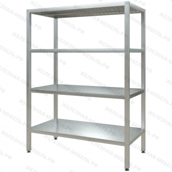 Стеллаж полочный СПЛп &laquo;Profi Inox&raquo; 1600х1200х600 (полка перфорация 4 шт.)