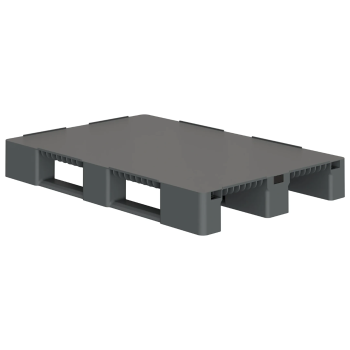 Стеллажный сплошной поддон на 3 полозьях усиленный 1 трубой 1200x800x150 арт. 02.117F.91.PEF.S.T106