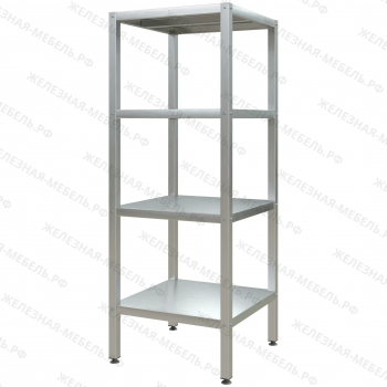 Стеллаж полочный СПЛп &laquo;Profi Inox&raquo; 1600х600х600 (полка сплошная 4 шт.)