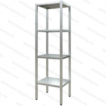 Стеллаж полочный СПЛп &laquo;Profi Inox&raquo; 2000х600х500 (полка сплошная 4 шт.)