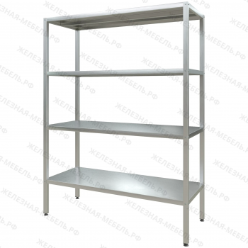 Стеллаж полочный СПЛп &laquo;Profi Inox&raquo; 2000х1500х600 (полка сплошная 4 шт.)