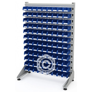 Стеллаж для пластиковых лотков SORTEX односторонний 1500x1000x450.01