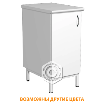 Тумба стационарная ТС-1 (400х600х850) (постформинг белый, ЛДСП белый, каркас белый)