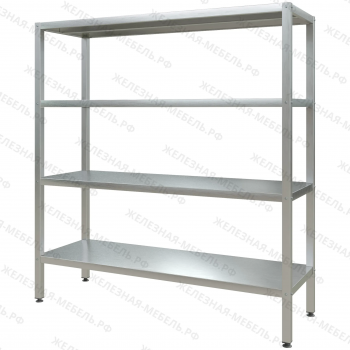 Стеллаж полочный СПЛп &laquo;Profi Inox&raquo; 1600х1500х500 (полка сплошная 4 шт.)