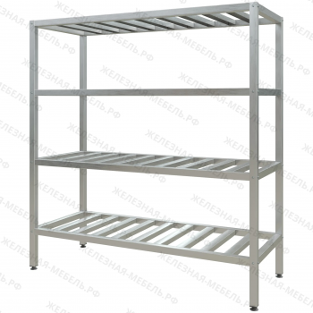 Стеллаж полочный СПЛп &laquo;Profi Inox&raquo; 1600х1500х600 (полка-решетка 4 шт.)